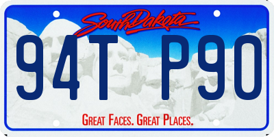 SD license plate 94TP90