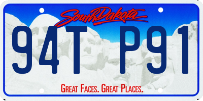 SD license plate 94TP91