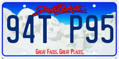 SD license plate 94TP95