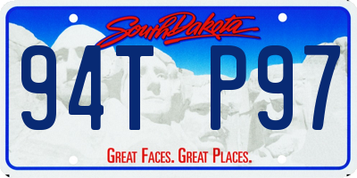 SD license plate 94TP97