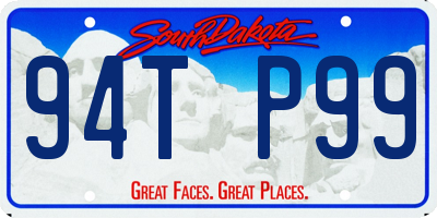 SD license plate 94TP99