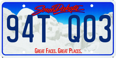 SD license plate 94TQ03