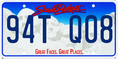 SD license plate 94TQ08