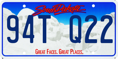 SD license plate 94TQ22