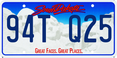 SD license plate 94TQ25