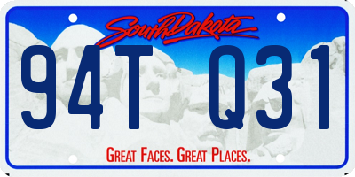 SD license plate 94TQ31