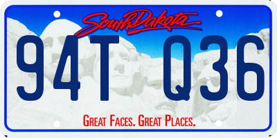 SD license plate 94TQ36