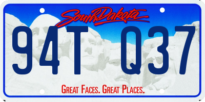 SD license plate 94TQ37
