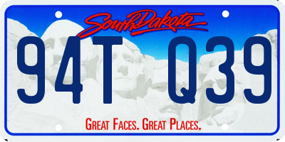 SD license plate 94TQ39