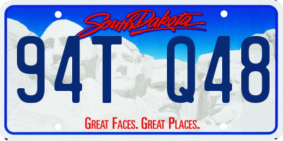 SD license plate 94TQ48
