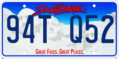 SD license plate 94TQ52