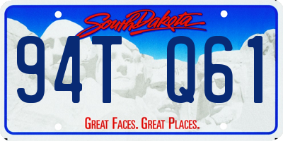 SD license plate 94TQ61