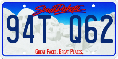 SD license plate 94TQ62