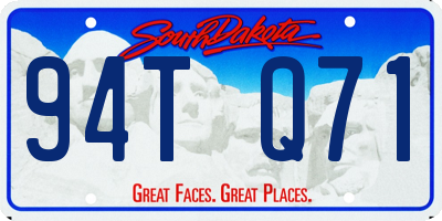 SD license plate 94TQ71