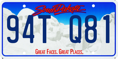 SD license plate 94TQ81