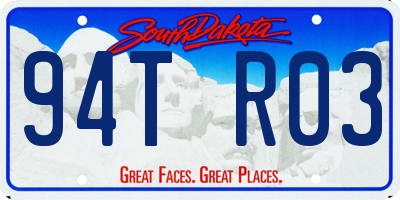 SD license plate 94TR03