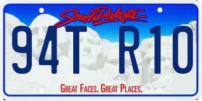SD license plate 94TR10