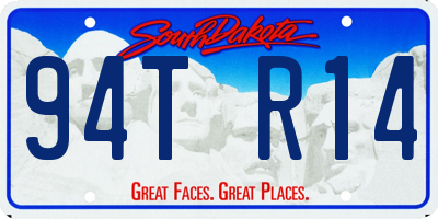 SD license plate 94TR14