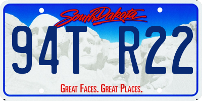 SD license plate 94TR22
