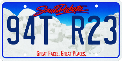 SD license plate 94TR23