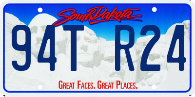 SD license plate 94TR24