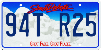 SD license plate 94TR25