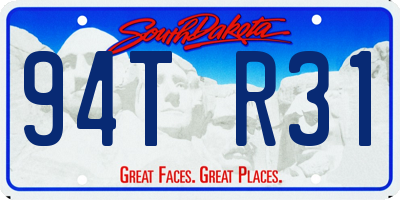 SD license plate 94TR31