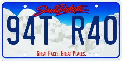 SD license plate 94TR40