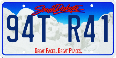 SD license plate 94TR41