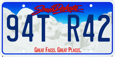 SD license plate 94TR42
