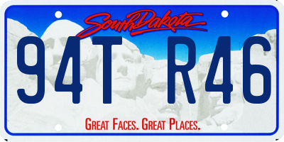 SD license plate 94TR46