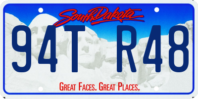 SD license plate 94TR48