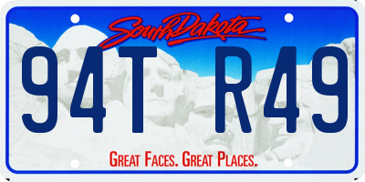 SD license plate 94TR49