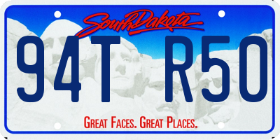 SD license plate 94TR50