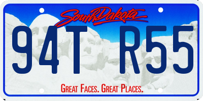 SD license plate 94TR55