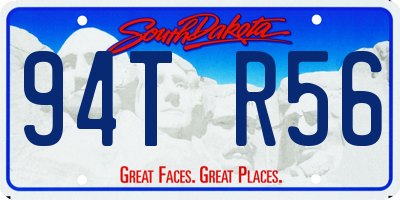 SD license plate 94TR56