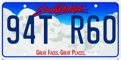 SD license plate 94TR60