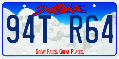 SD license plate 94TR64