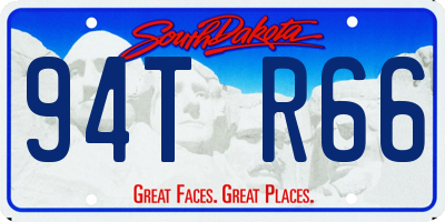 SD license plate 94TR66