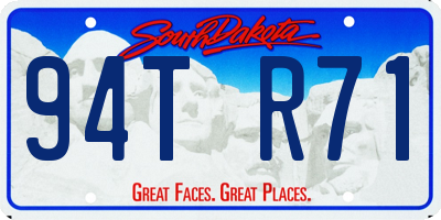 SD license plate 94TR71