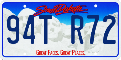 SD license plate 94TR72