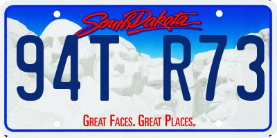SD license plate 94TR73