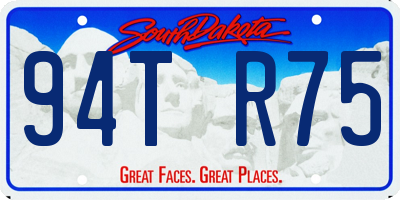 SD license plate 94TR75
