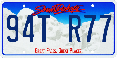 SD license plate 94TR77
