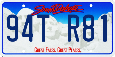 SD license plate 94TR81