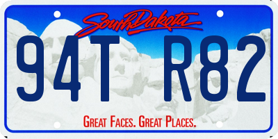 SD license plate 94TR82