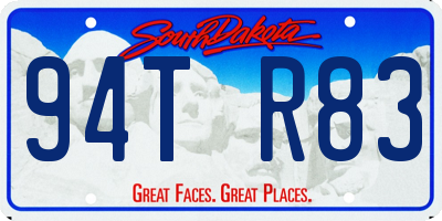 SD license plate 94TR83