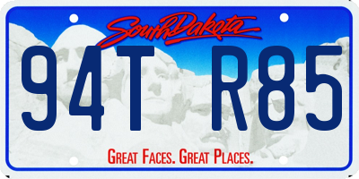 SD license plate 94TR85