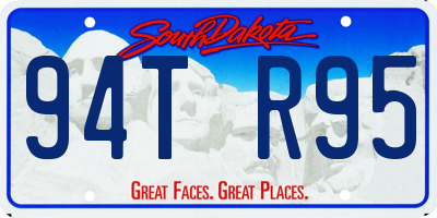 SD license plate 94TR95
