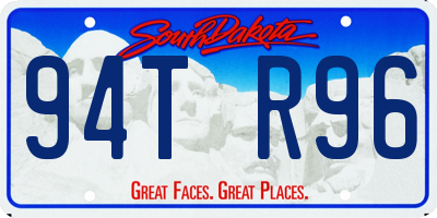 SD license plate 94TR96
